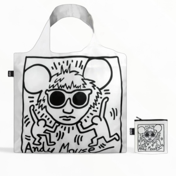 keith haring Handbags - NEW Keith Haring's Andy Mouse Reusable Shopping Bag LOQI Museum BESTSELLER NWT